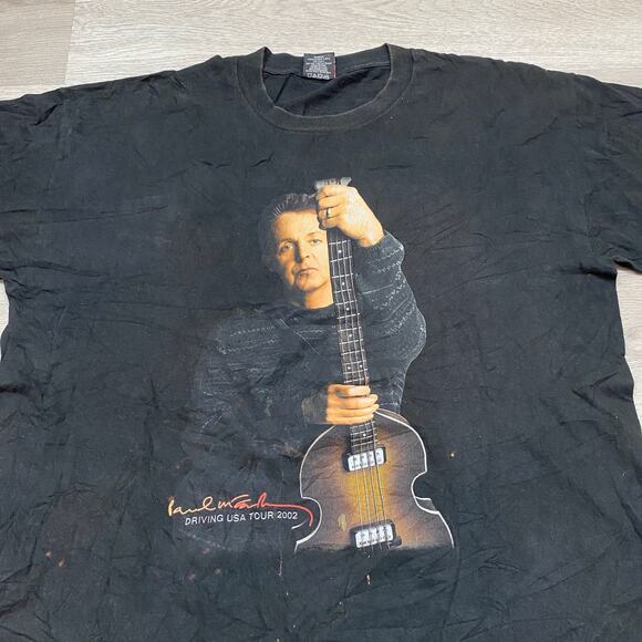 Vintage Paul McCartney Driving USA Tour 2002 T Shirt Men's XL - Picture 2 of 11